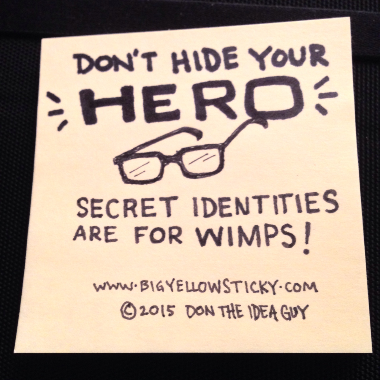 Secret identities are for wimps