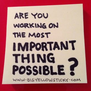 The most important thing possible